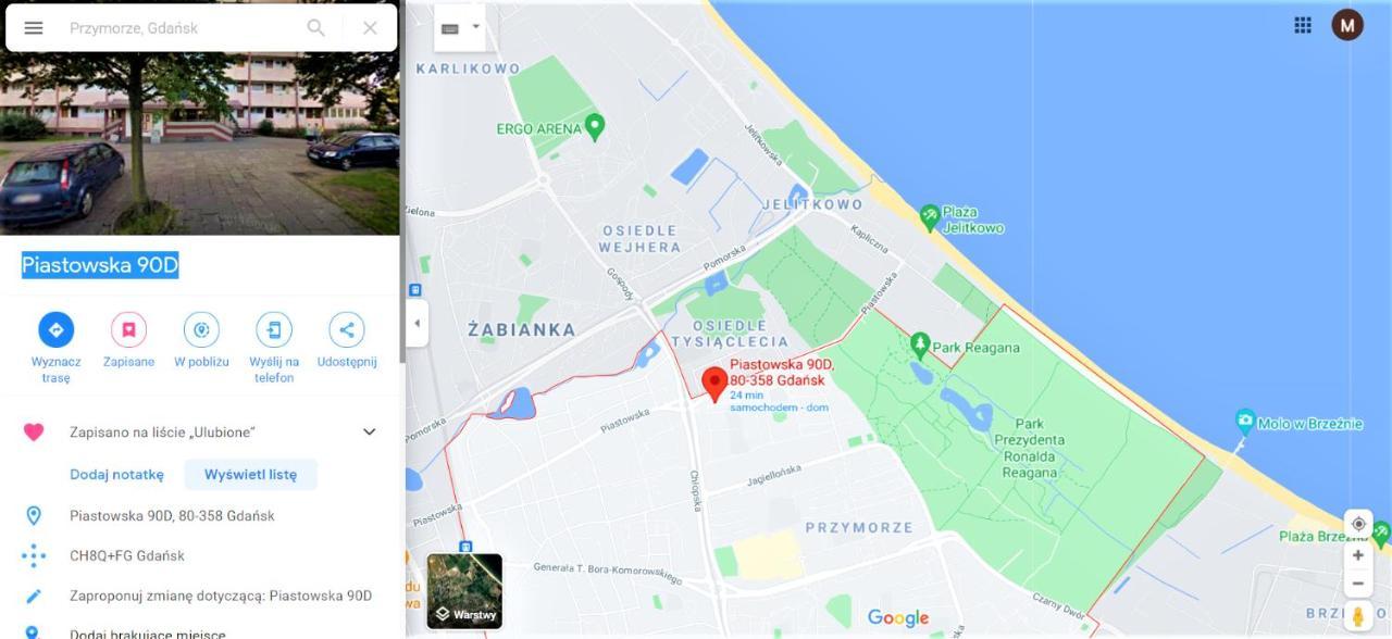 Apartament 2 Pokoje W Gdansku Blisko Morza 1500 M Do Plazy Bagian luar foto